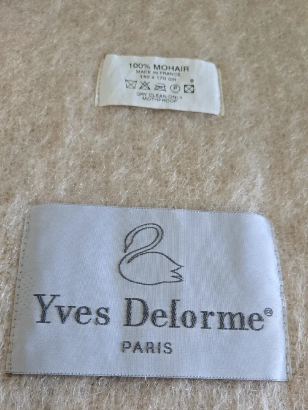 Yves Delorme 100% Mohair Throw